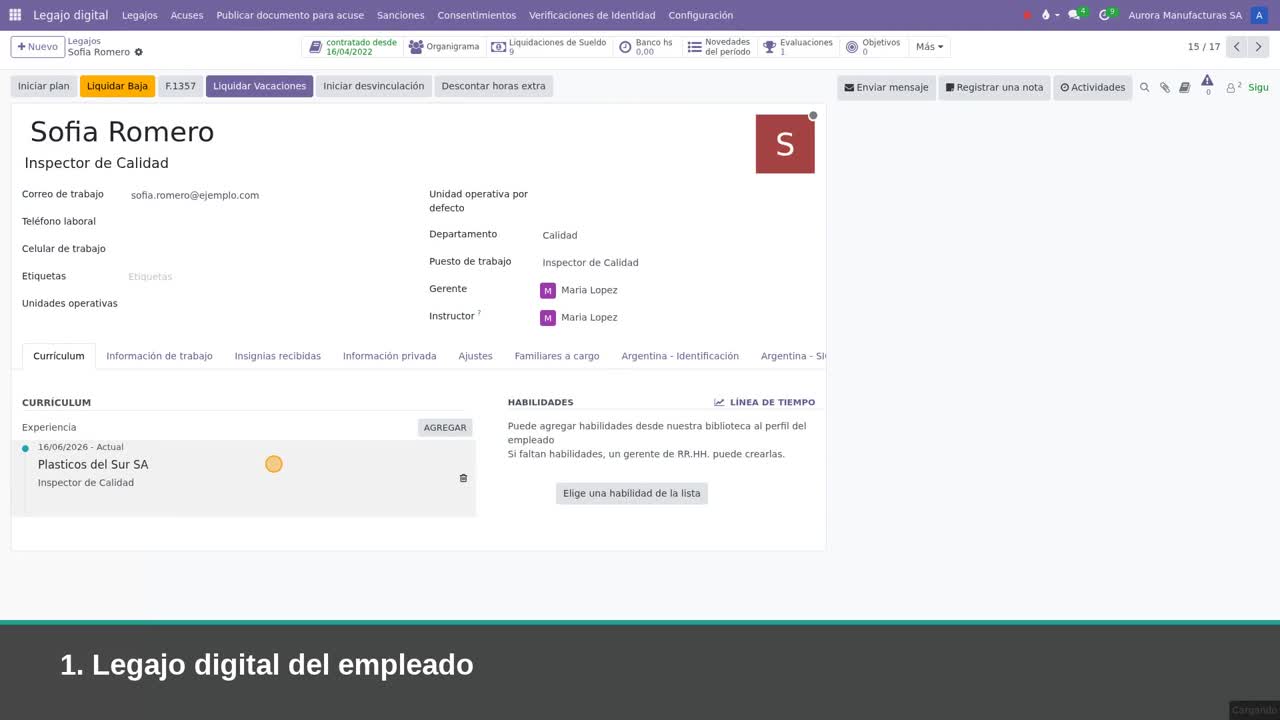 Demostración funcional de Waiki Talent